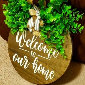 Sign door.welcome sign